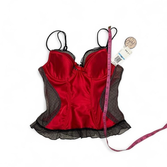 Jezebel Red and Black Satin Chemise - Picture 7 of 7